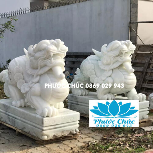 Tượng Tuỳ Hưu Đá được chế tác tại Cơ Sở Điêu Khắc Mỹ Nghệ Phước Chúc